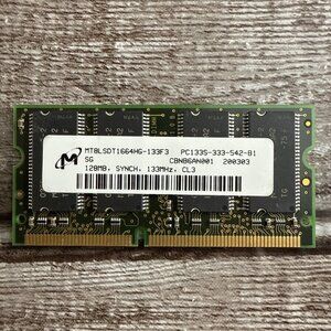 MICRON PC133S-333-542-B1 MEMORY MODULE 128MB, 133MHz, CL3